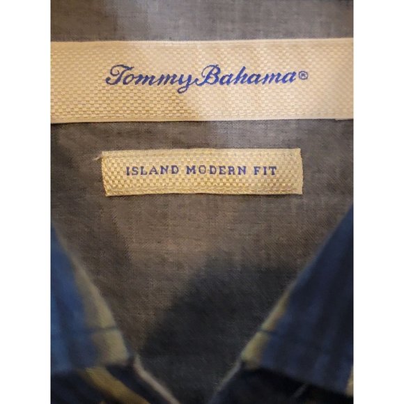 Tommy Bahama Button Down Island Modern Fit Flannel Shirt‎ Size XL Blue Stripes - Picture 6 of 6